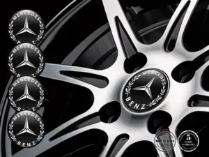 Mercedes Aufkleber auf Rädern Premium Dome Labels